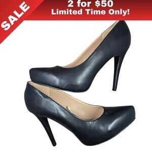 [Sale: 2 for $50!] BCBGENERATION BLACK LEATHER PUMPS SIZE 10 - Like New